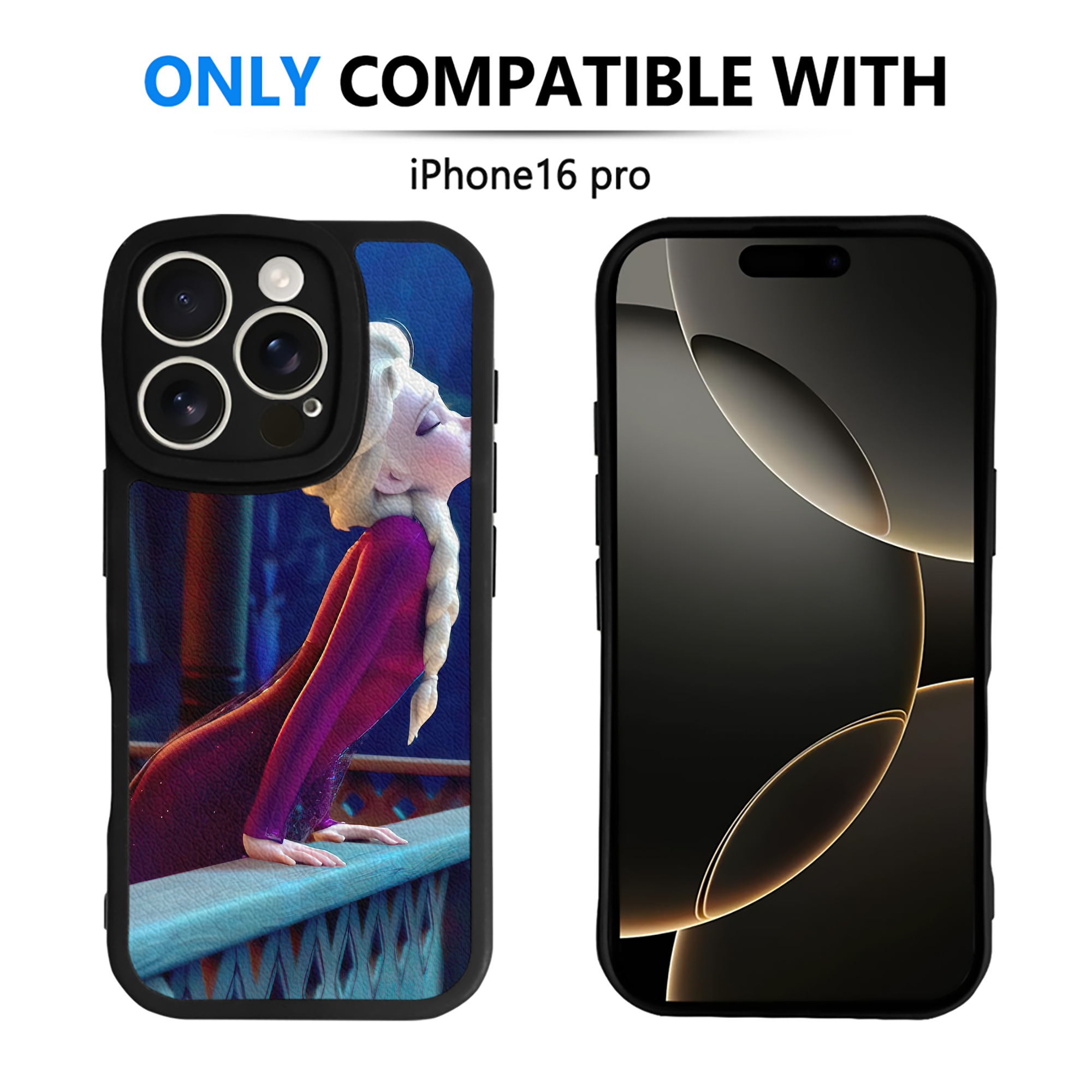 （画像用） アナと雪の女王 アンナ エルサ Frozen Anna Elsa 【iPhone 16シリーズ対応】シリコンスマホケース（レザー調） 材質：シリコン